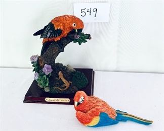 Pair of parrots 6 to 8 inches $25 
resin material