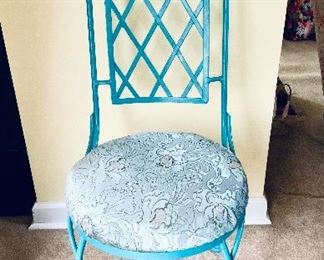 Metal chair 15 inches wide seat height 19 inches tall $89