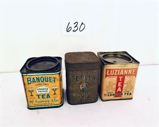 Three vintage tea tens 3-4 inches tall $35