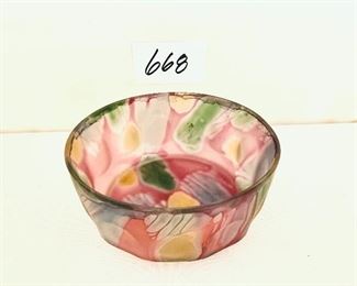 Art glass bowl 6.5 inches wide $55