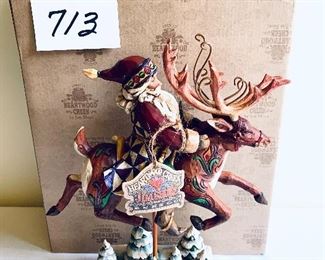 Heartwood Creek Santa new in box 10 inches wide 11 inches tall resin  $30