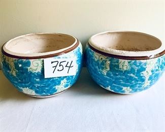 Pair of pots. A few imperfections. See photos. 10w 7t.    $65