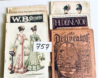 Late 2800s delineator magazines (6)
One cover remaining. Lot $30