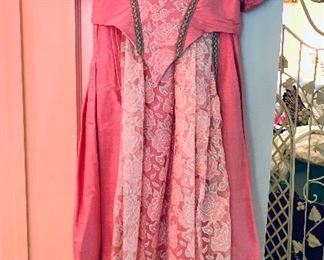 Period silk dress( 1860s ) made by Pat Blitch in Charleston made in 2004 to the Huntley Memorial Ball at the Citadel! Size 6/8.  $499