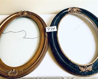 Antique frames.  One has bubble glass. -
18w 24t. Lot $110