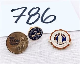 Vintage Clemson pins. Lot $35