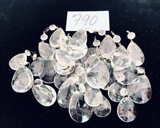 Vintage teardrop crystals 2 to 2 1/2 inches long 4$ dollars each 
you pick them out