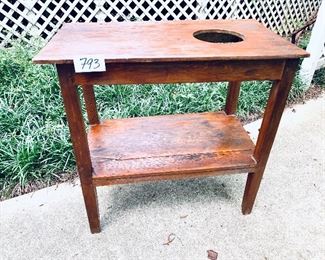 Heart pine table/washstand from the Dutch Fork area 34 inches wide 
18.5 inches deep and 33 inches tall 
$350 FIRM 