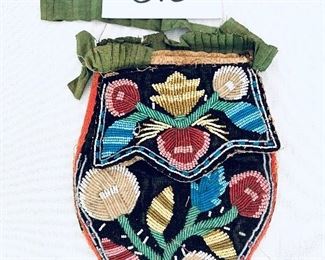 Antique/Vintage Indian beaded bag.  See photos for imperfections. 5.5w, 7T 
$140 FIRM 