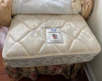 1- $395 pair of twin bed barely slept on with mattresses. Bedding for two twin bed $60