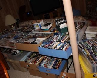 Large collection DVDs,many tv shows and movies. 