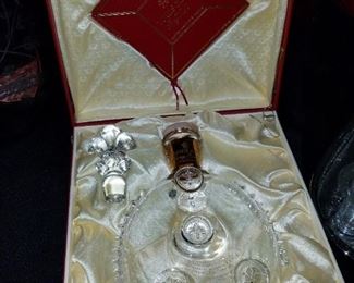 Empty Baccarat Crystal Remy Martin Louis XIII Decanter Cognac bottles WITH boxes