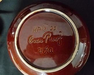 Vintage Hull Brown Drip stoneware dish set