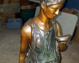 cold painted bronze statue, signed by Coulson, about 3 feet tall