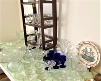 Ice Cream Dishes Blue Goblets Etc