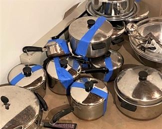 Revere Ware Pots and Pans with Lids