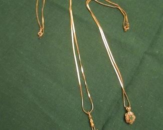 14 AND 10 KT NECKLACE