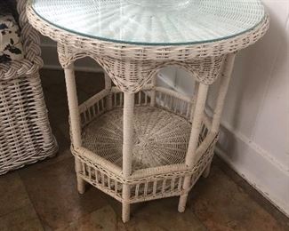 Pair of Wicker Tables