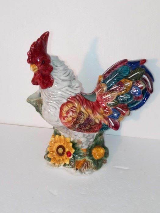 Vintage Ceramic Rooster Pitcher