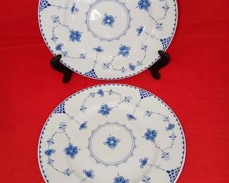 Pair of Blue Denmark Plates