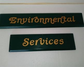 Lot Number:	73
Lead:	Wood Signs- Environmental Services
Description:	1= 22.56" by 4.25" 1= 16" by 4.25"
