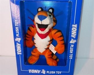 Lot Number:	88
Lead:	Vintage Tony the Tiger Plush Toy
Description:	in original box; 1997 by Kellogs box 11" by 7.5"
