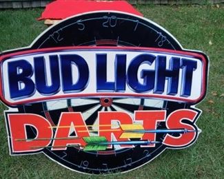 Lot Number:	171
Lead:	Vintage Bud Light Darts Sign 1993
Description:	metal; copyright Anheuser- Busch 35" by 30.5"