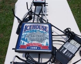 Lot Number:	185
Lead:	Icehouse Neon Electric Beer Sign
Description:	" Plank Road Brewery- Ice Brewed- 1855" wall sign- neon gives shape of a bottle; just the bottle is 3.5" long and 9.5" wide Made in USA