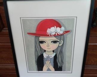 Lot Number:	221
Lead:	Framed Picture of Girl in Red Hat
Description:	signed & dated 1982 15.5" by 12"
