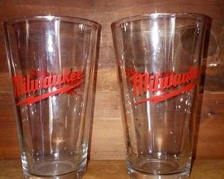 Lot Number:	242
Lead:	Pair of Milwaukee Beer Glasses
Description:	tapers toward bottom; 6" tall; 3.5" diameter at top
