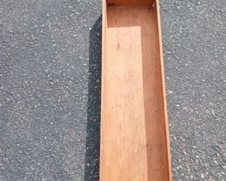 Lot Number:	254
Lead:	Wooden Tool Box Tray
Description:	26" by 7" by 3"
