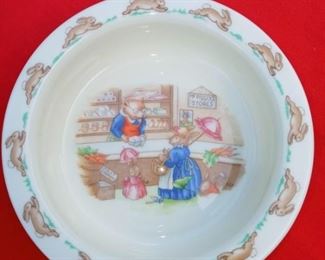 Lot Number:	260
Lead:	Royal Doulton "Bunnykins" Bowl
Description:	Made in England; "Mr Piggly's Stores" 6.25" diameter