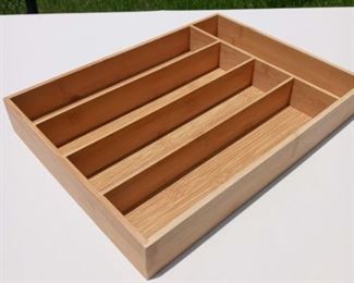 Lot Number:	290
Lead:	Wooden Silverware Tray
Description:	by Core; 14" by 10" by 2"