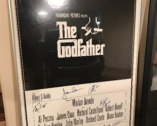 Godfather signed movie poster