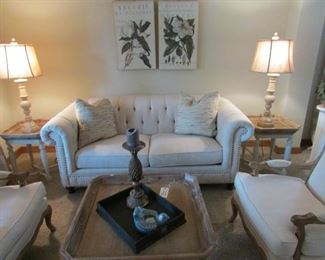How cute is that Bernhardt Sofa?  Ta Da your new living room. 