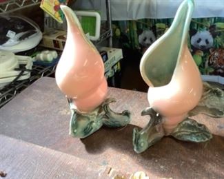 Pair of Hull Pottery Vases