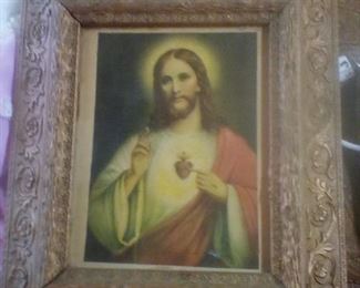 Vintage sacred heart Jesus