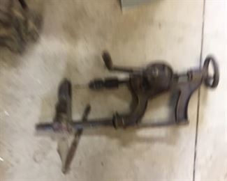 vintage hand crank drill press