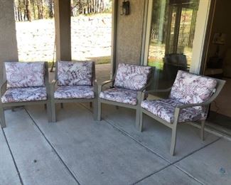 Patio Chairs
Four (4) patio chairs with cushions. Good condition with nice padded seating: 35"H x 29"W x 38"D
Notes - This item is large or bulky. Please bring appropriate vehicle and assistance to remove from the property. Assistance will not be provided by the SSG team.
