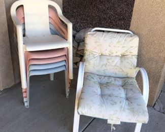 Plastic Patio Chairs
Sx (6) plastic chairs and one (1) metal patio chair. Good Used condition