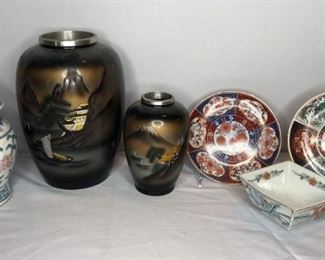 Asian Decoration
Metal vases, plates, urn and bowl. All in good condition