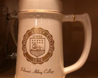 Belmont Abbey Stein and Beer Mug
Includes one (1) stein, one (1) mug, one (1) Gerz, W. Germany stein and one (1) giant mug