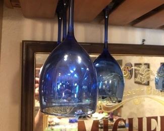 Blue Wine Glasses
Set of seven (7) blue wine glasses.