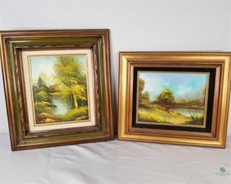 Oil Paintings
Two (2) framed oil paintings. Beautiful tree scenery. 14"x16" and 15"x17".