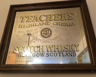 Teacher's Highland Cream Sign
Mirrored sign - 17"Hx20"W.