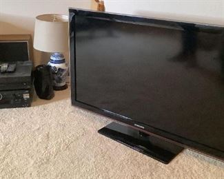 Samsung 50" TV
Flat Screen TV, Sony Disc exchange system and Panasonic AV control receiver