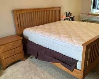 Bed and Night Stand
Bed - 55"Hx83"Wx86"D. Night Stand - 17'Hx24"Wx17"D