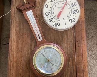 Taylor Barometer & Springfield Thermometer
Includes one (1) Taylor Barometer made out of genuine Mahogany and one (1) Springfield thermometer.