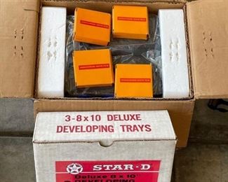 Vintage Keystone Projector
Vintage Keystone movie projector, still in box. Comes with Kodachrome movie film. Also comes with photo developing trays.