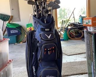 Galloway Golf Bag, Cobra Clubs & More
One (1) Galloway golf bag with a set of Cobra golf clubs and various putters.